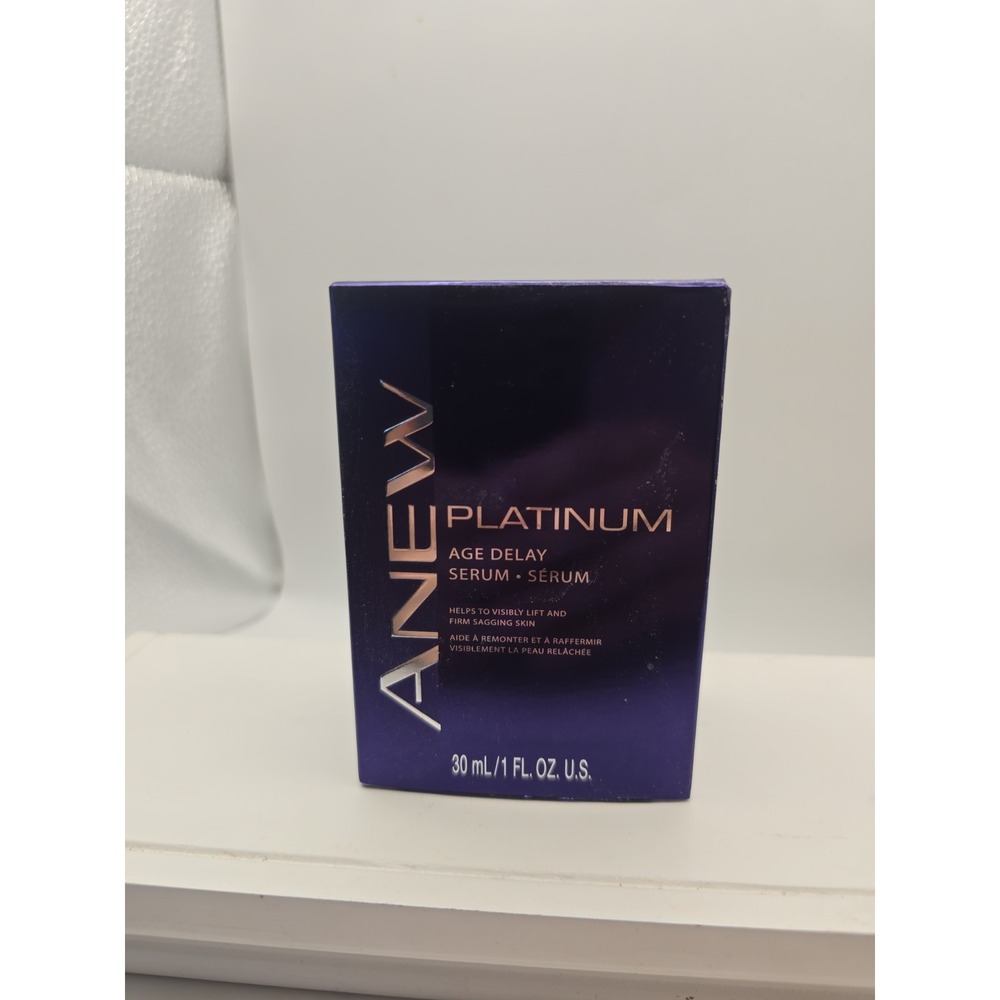 Avon Anew Platinum Age-Delay Serum W Dropper – 1 fl oz / 30 mL – NEW in Box